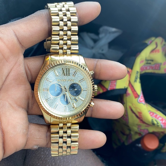Michael Kors Oversized Lexington Gold-Tone Watch - Picture 1 of 4